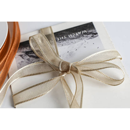 Transparent Polyester Ribbon, 1 cm × 22 Yards