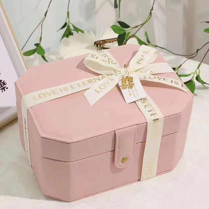 Caja de flores redonda de terciopelo 