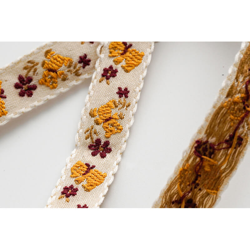 Embroidered Pastoral Bow Ribbon