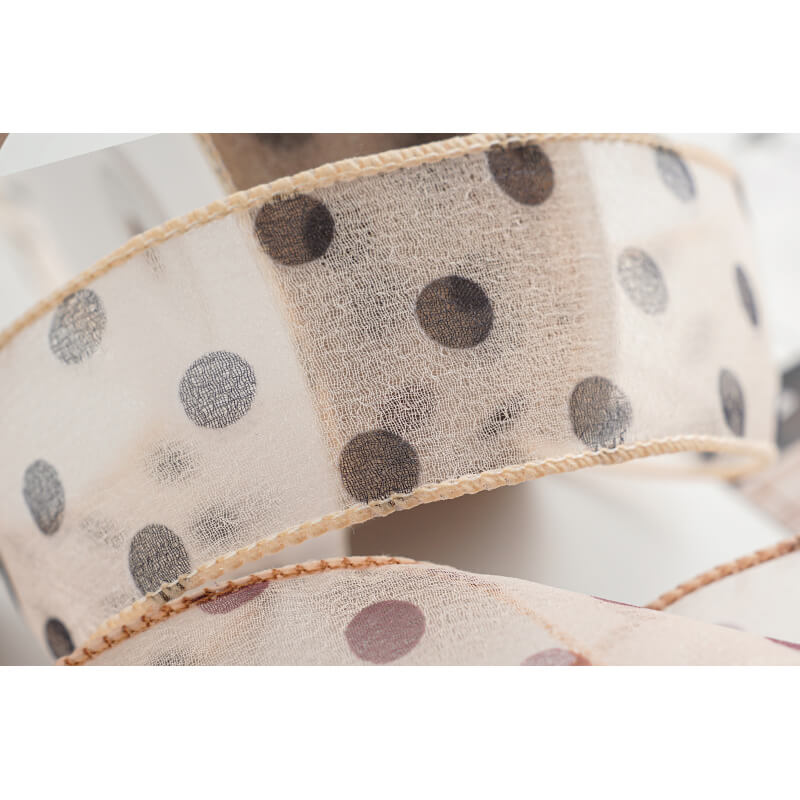 Wide Polka Dot Ribbon, 4 cm × 9 Yards