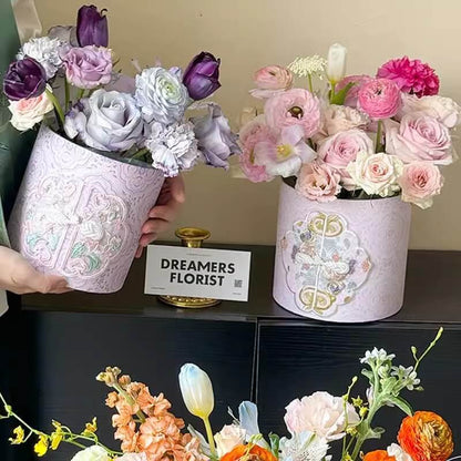 Embroidered Hug Bucket Box, Set of 2pcs