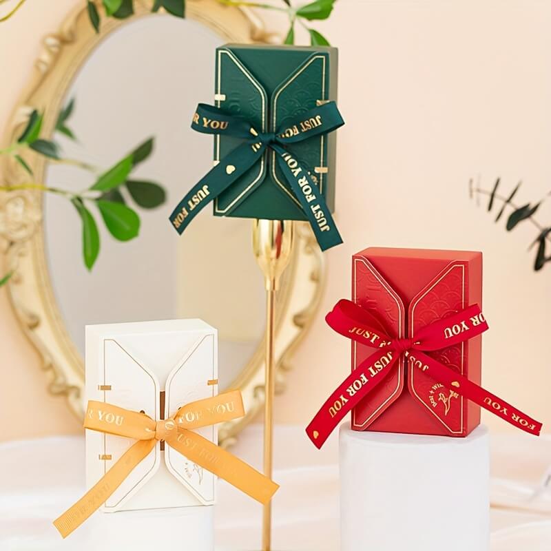 Caja de regalo cuadrada de papel para hornear, hecha a mano, con forma de jabón