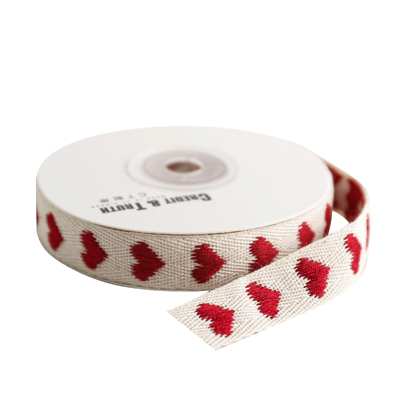 Heart Decorative Ribbon, 1.6 cm × 11 Yards