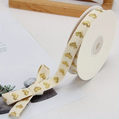 Embroidered Heart Ribbon