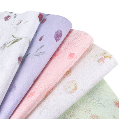 Hand-torn Art flower Paper, 19.7 × 22.8 Inch, 10 Sheets
