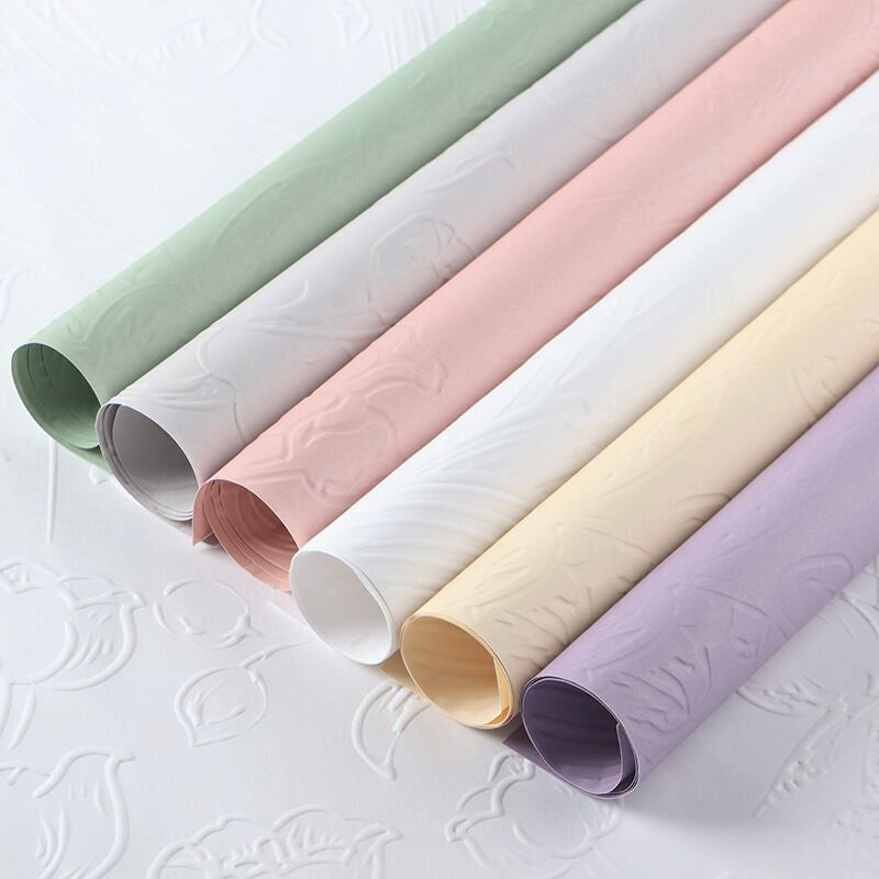 Embossed Art Flower Wrapping Paper