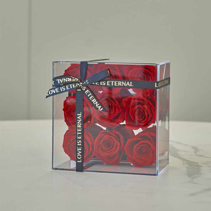 Preserved Rose Small Square Box