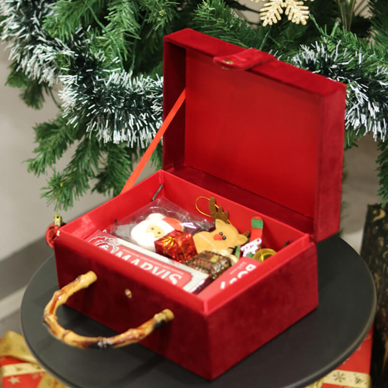 Boîte à fleurs ronde en velours 