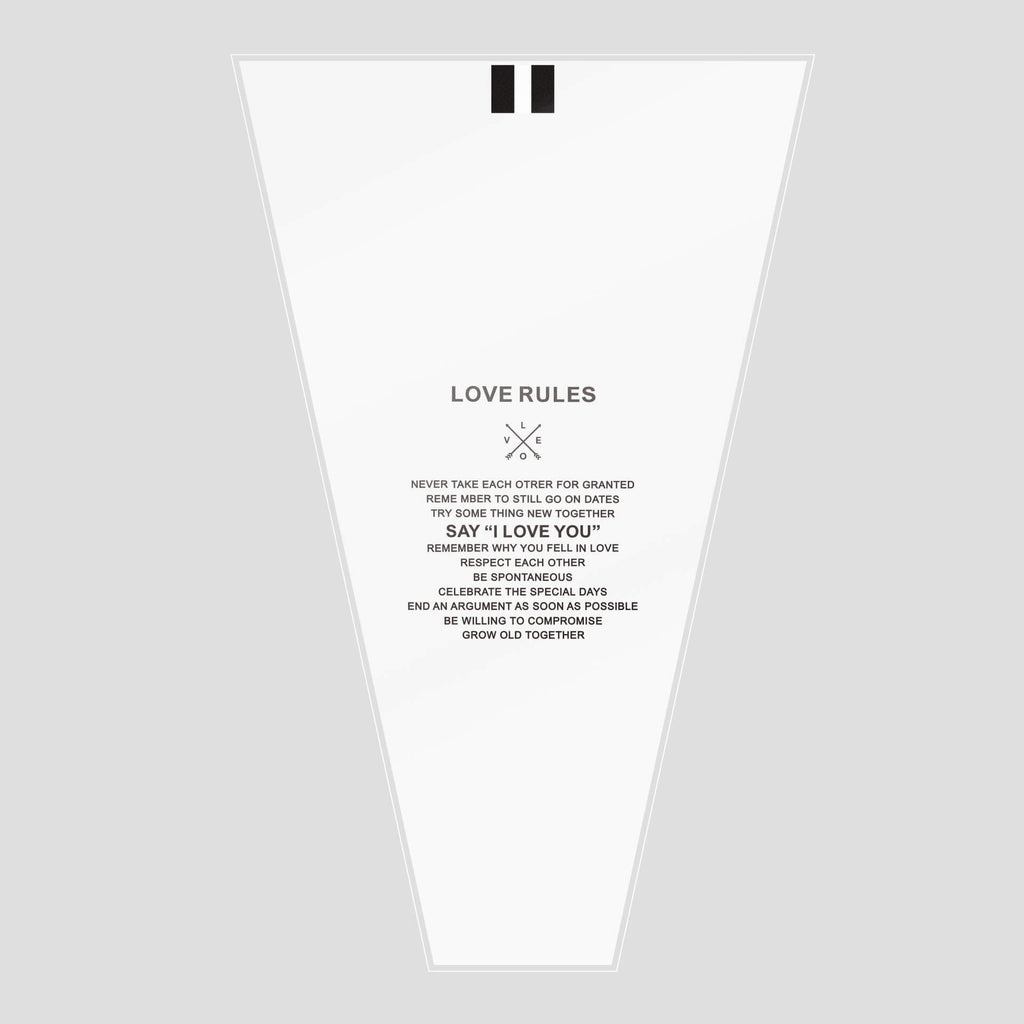 Transparent English Multi-Bag, 11 × 3.5 × 17.3 Inch, 50 Pcs