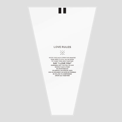 Transparent English Multi-Bag, 11 × 3.5 × 17.3 Inch, 50 Pcs