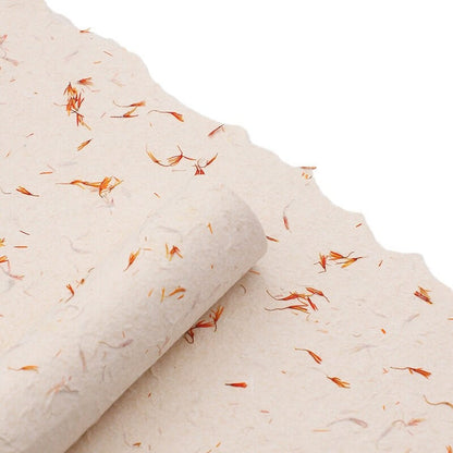 Hand-torn Petal Flower Wrapping Paper, 19.6 × 27.6 Inch, 4 Sheets
