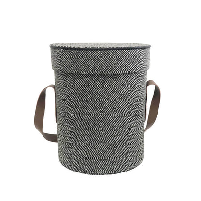 Boîte à fleurs ronde en velours 