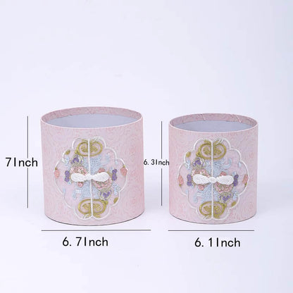Embroidered Hug Bucket Box, Set of 2pcs