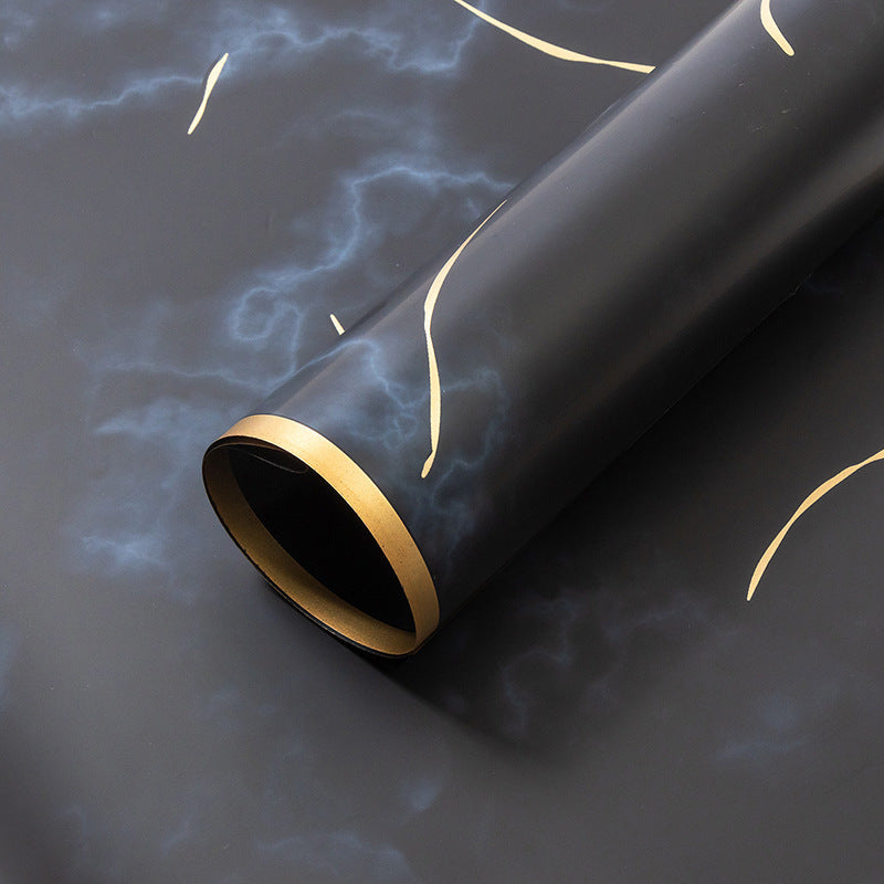 Gold-edged Bouquet Wrapping Paper, 22.5 × 22.5 Inch, 20 Sheets