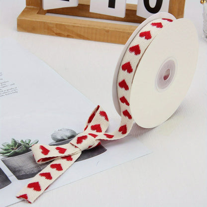 Embroidered Heart Ribbon