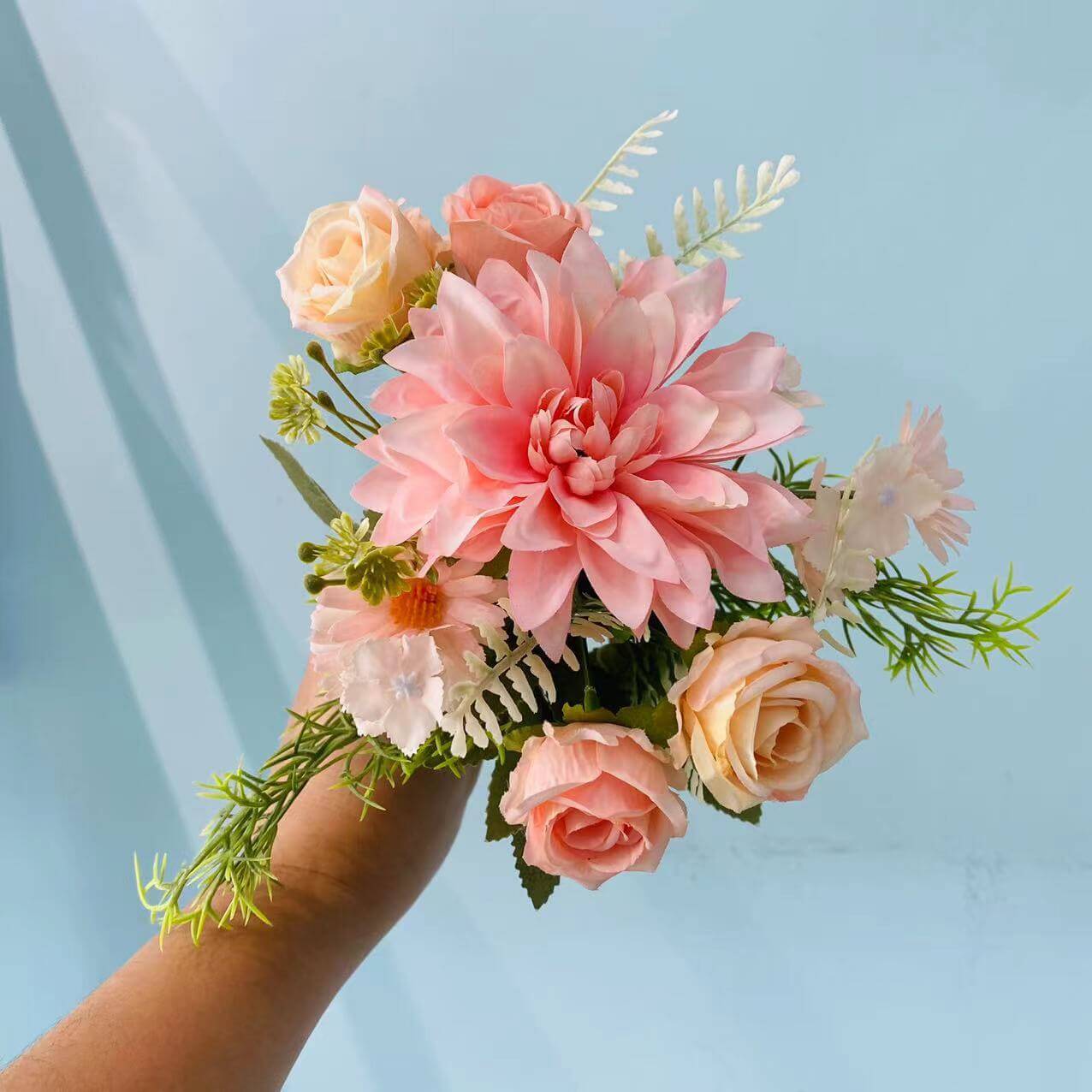 Silk Dahlia Compact Bouquet