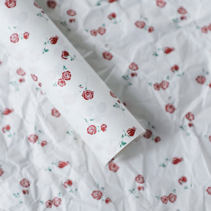 Caja de flores redonda de terciopelo 