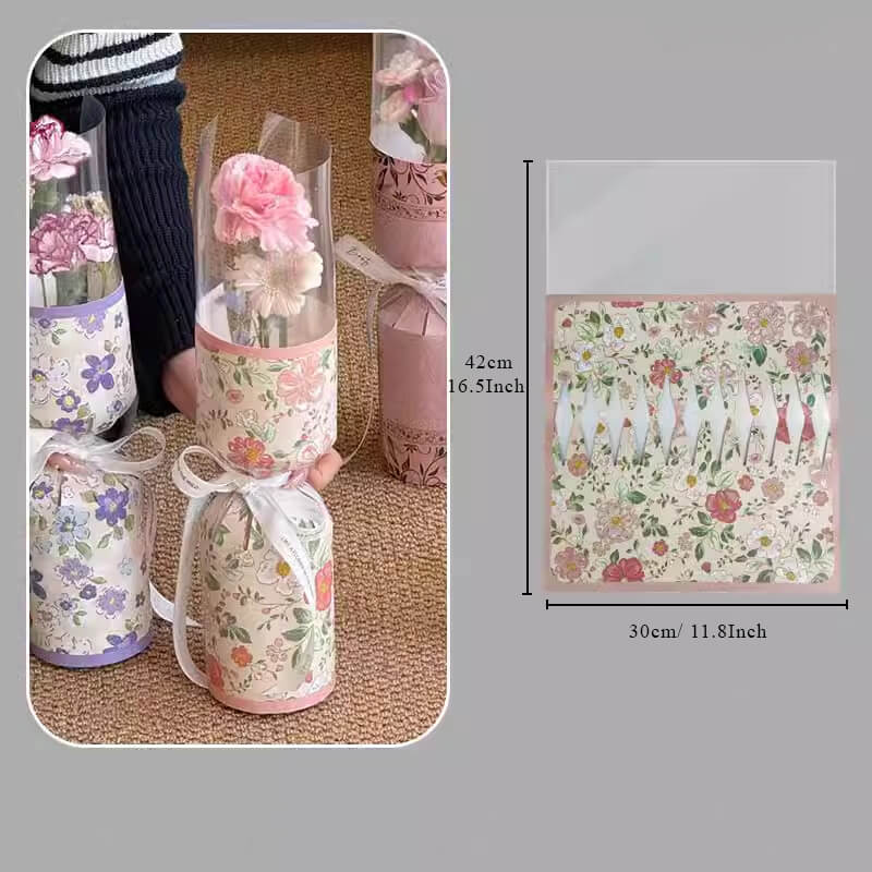 Single Carnation Bouquet Paper