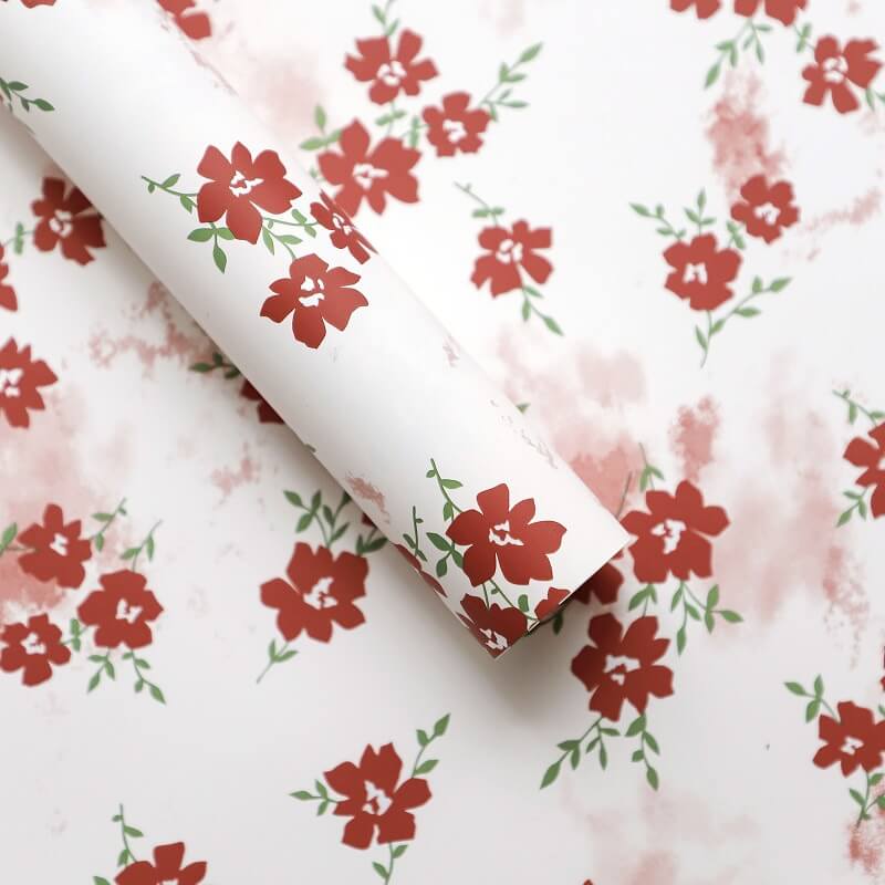 Spring Bouquet Wrapping Paper, 13.8 × 19.7 Inch, 20 Sheets