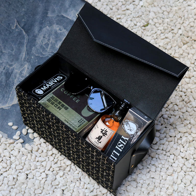 Caja de flores redonda de terciopelo 