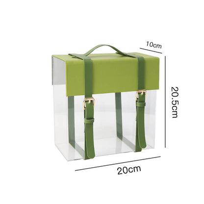 Caja de flores redonda de terciopelo 