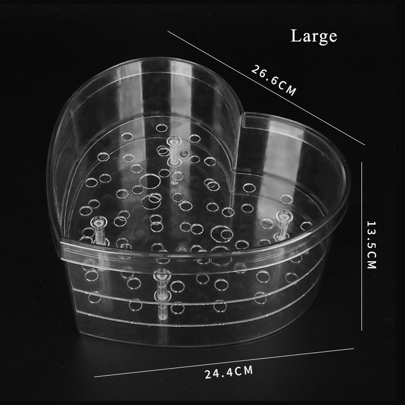 Valentine's Acrylic Heart Shaped Flower Box