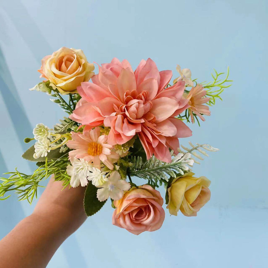 Silk Dahlia Compact Bouquet