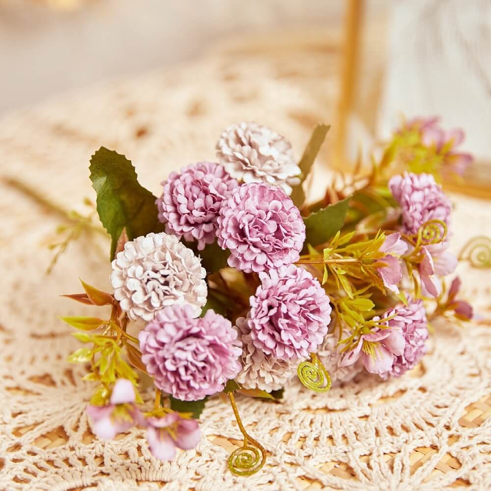 Silk Carnation Bouquet - 11 Heads