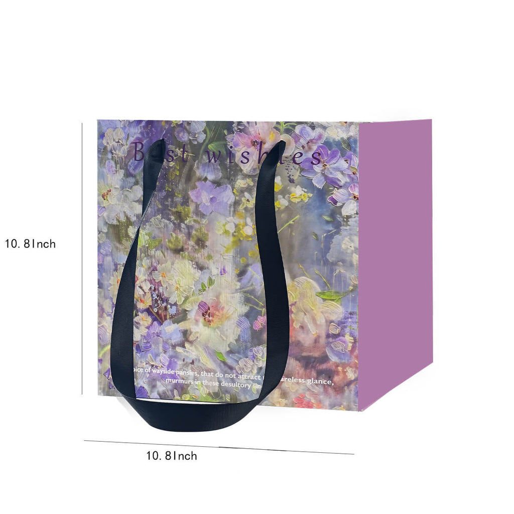 Painting Style Tote Bag, 10.8 × 10.8 Inch