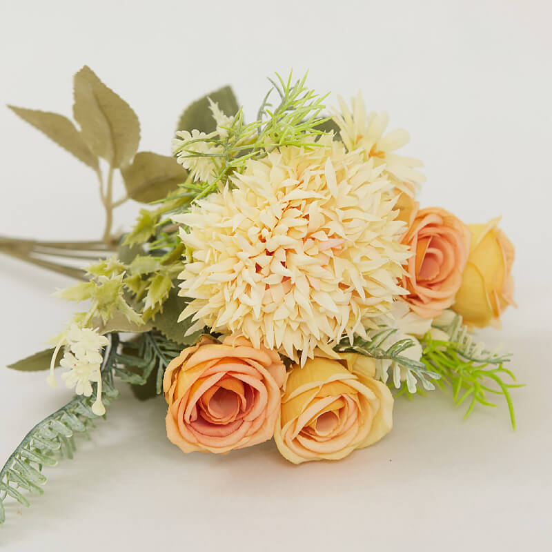 Silk Garden Rose Compact Bouquet