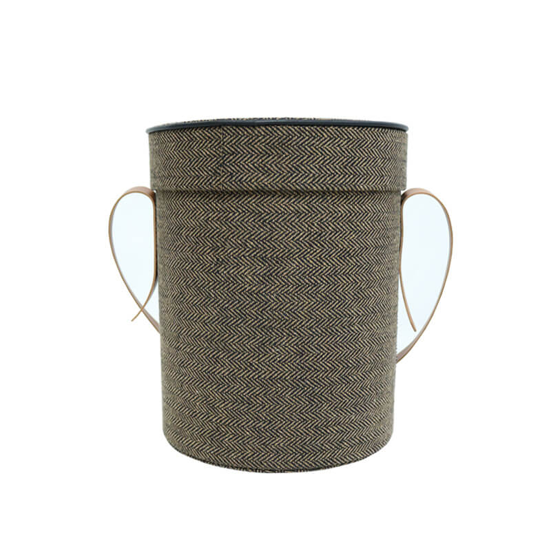 Caja de flores redonda de terciopelo 