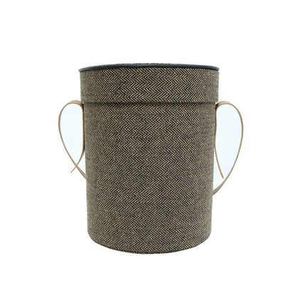 Boîte à fleurs ronde en velours 