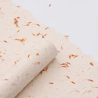 Hand-torn Petal Flower Wrapping Paper, 19.6 × 27.6 Inch, 4 Sheets