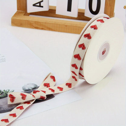 Embroidered Heart Ribbon