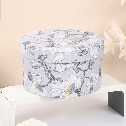 PU Round Hug Bucket Flower Gift Box, 8.7x5.11 Inch