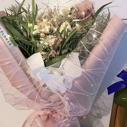 Caja de flores redonda de terciopelo 