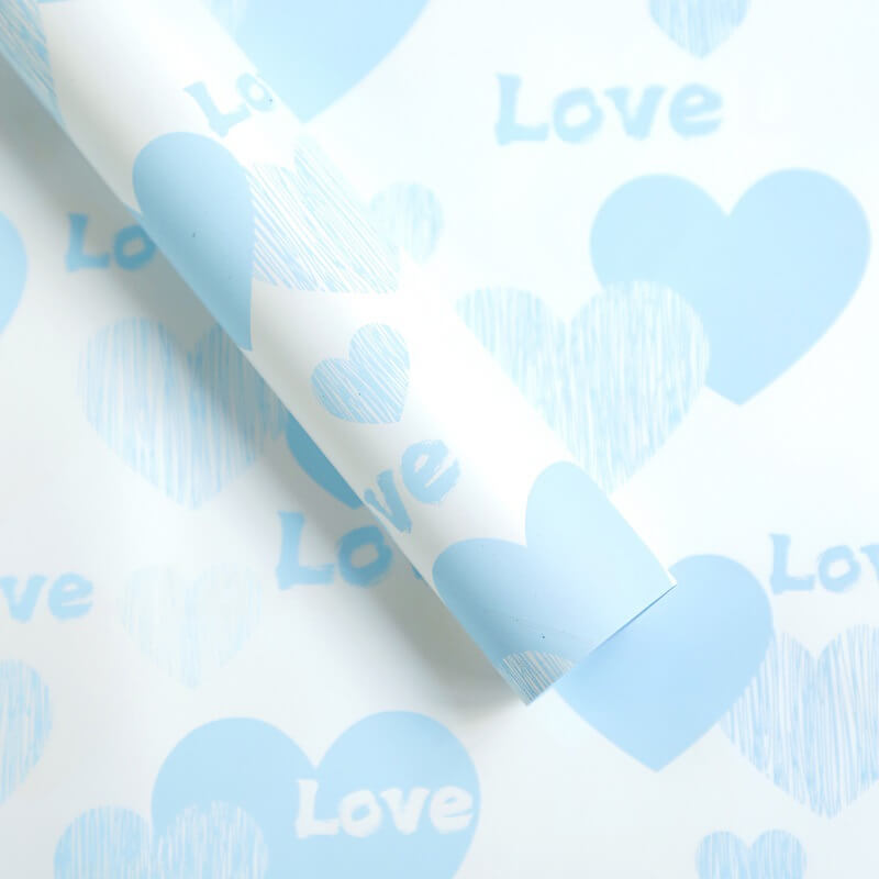 Love Printed Bouquet Wrapping Paper, 22.8 × 22.8 Inch, 20 Sheets