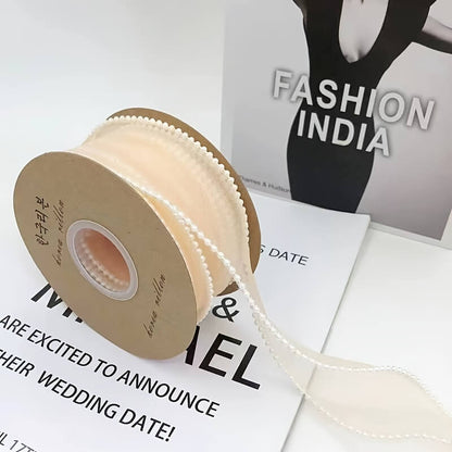Elegant White Pearl Ribbon