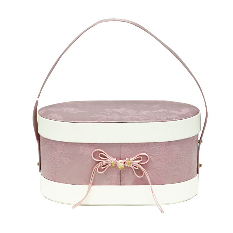 Caja de flores redonda de terciopelo 