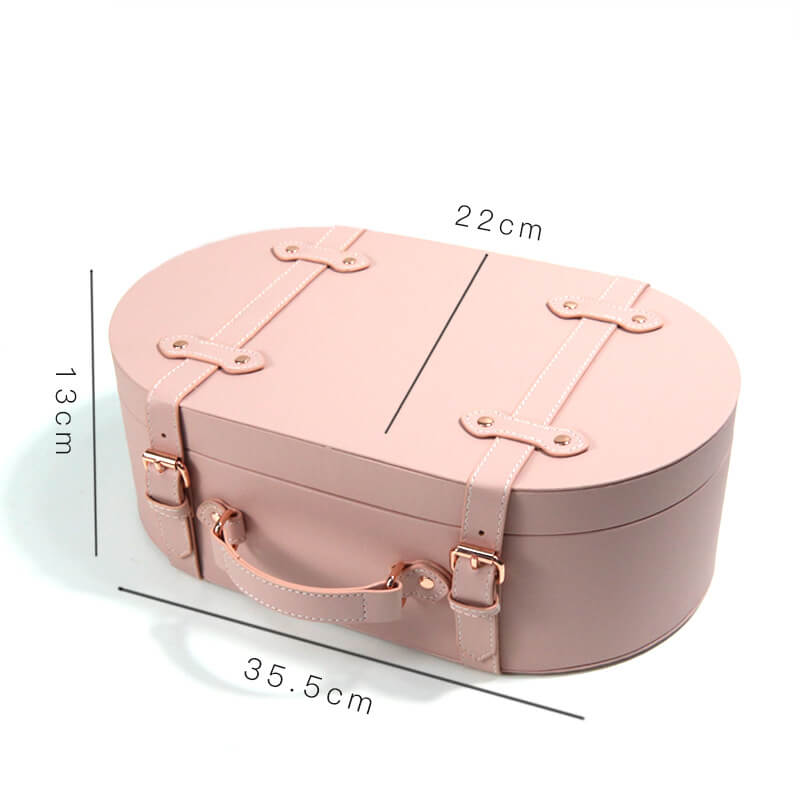 Caja de flores redonda de terciopelo 