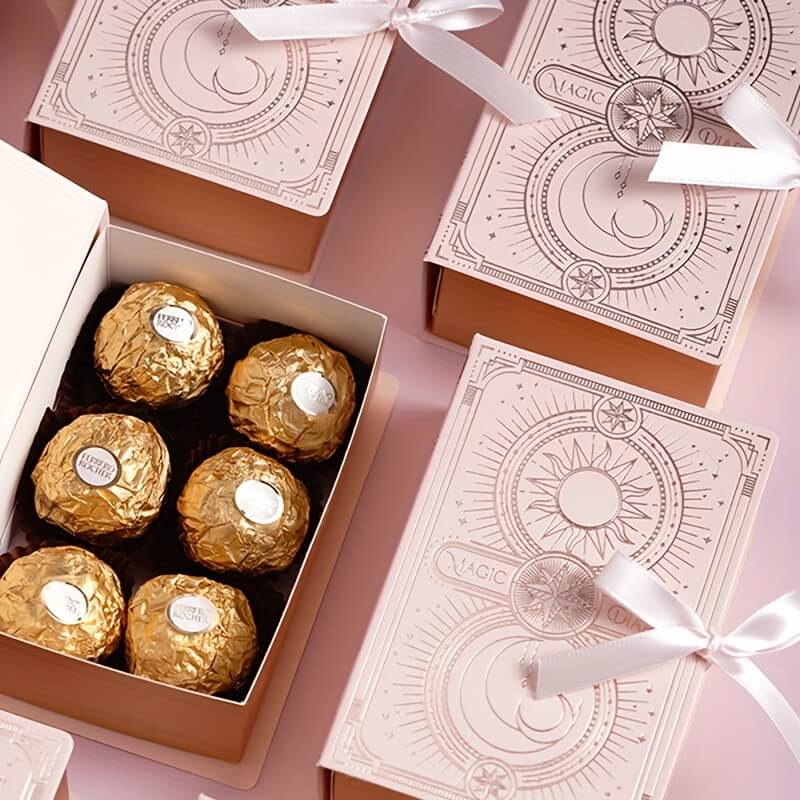 Coffret cadeau carré en papier pour bonbons, savon artisanal et pâtisserie