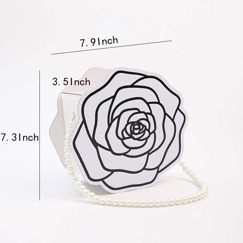 Caja de flores redonda de terciopelo 