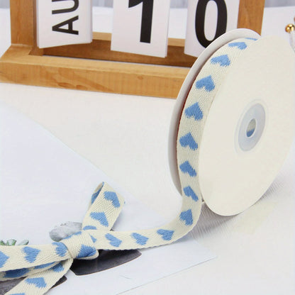 Embroidered Heart Ribbon