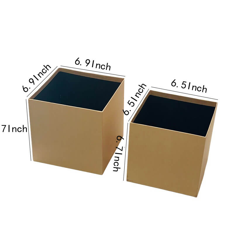 Caja de flores redonda de terciopelo 