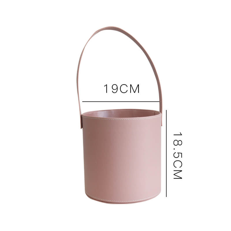 Caja de flores redonda de terciopelo 