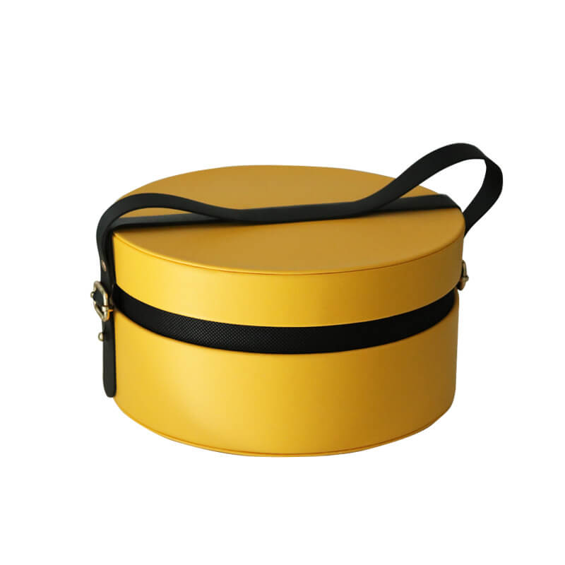 Caja de flores redonda de terciopelo 