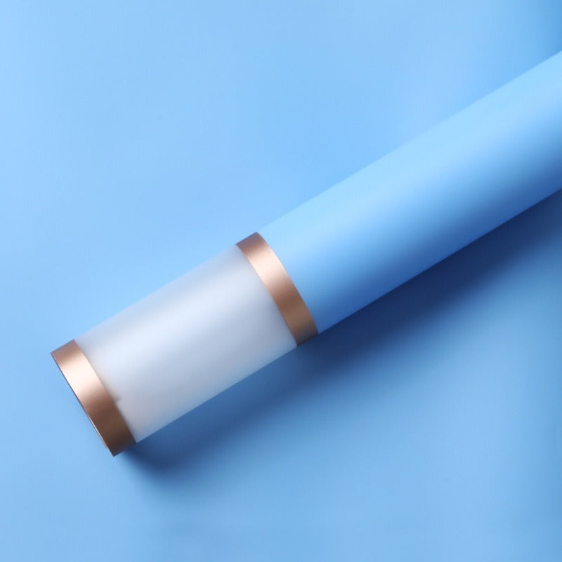 Gold Border Frosted Florist Wrapping Paper, 58x58cm/20sheets