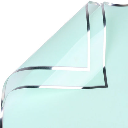 Silver-edge Cellophane Wrap Paper, 23x23 Inch