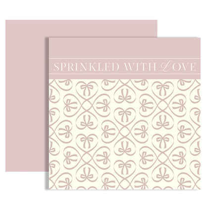 Bow Heart Floral Wrapping Paper, 23x23 Inch, 20 Sheets