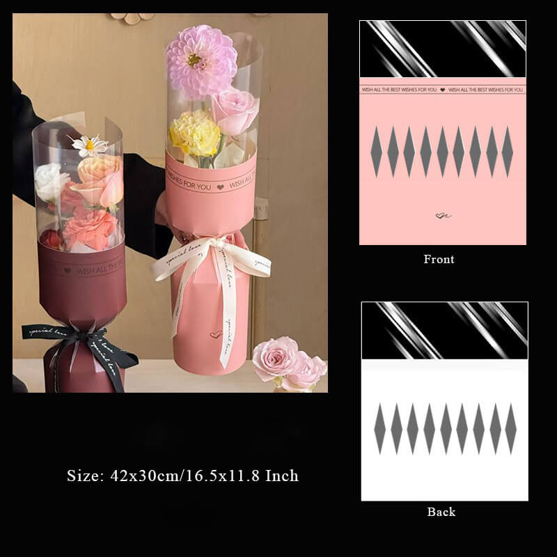 Single Carnation Bouquet Paper